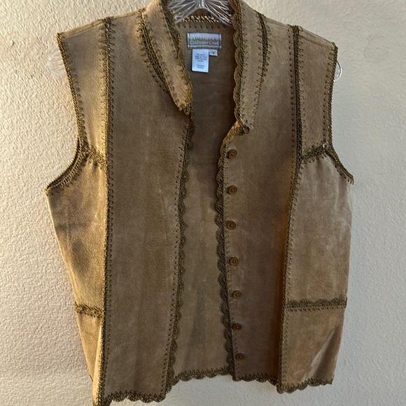 Coldwater Creek Brown Suede Vest - Picture 2 of 6